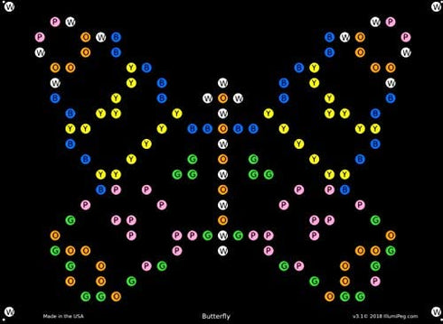 IllumiPeg Little Miss Refill templates for Basic Fun Lite Brite Magic Screen Retro Style (12 Sheets, 6x8)