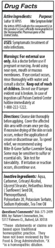 Mite-B-Gone 10% Sulfur Cream Itch Relief for Insect Bites, Acne, Itching and Redness (2oz) Fast and Effective Relief for All Bites with an All-Natural Blend of Anti-Inflammatory Ingredients