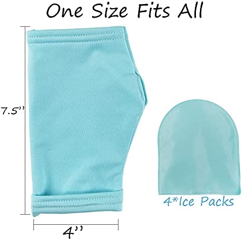 Hot and Cold Hand Therapy Gloves, Hand Ice Pack, Ice and Heat Therapy Pain Relieving Mittens | Microwavable and Freezable, Arthritis, Finger and Hand Injuries, and Carpal Tunnel Small, Medium