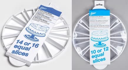Ateco Set of 2 Cake Portion Markers: 10 or 12 Slices + 14 or 16 Slices