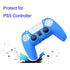 PS5 Controller Skin,Hikfly Silicone Cover for PS5 Grips Playstation 5 Controller Cover Protector Sleeve Kits Video Games with FPS Pro Thumb Grips Caps(Blue)