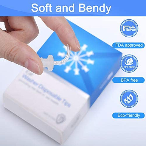 90 Pack Ear Washer Disposable Tips, Replacement Ear Washer Tips- Compatible with Doctor Easy™ Elephant and Rhino and Wax-Rx™ and Migleo™ Ear Washer Bottle Systems