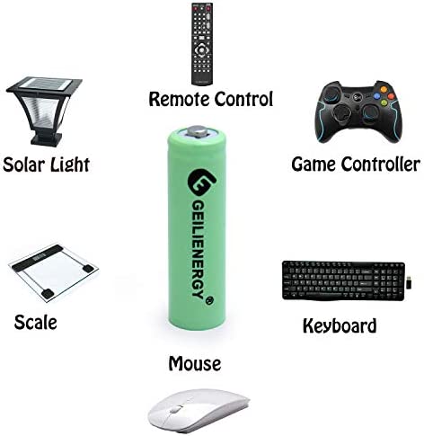 GEILIENERGY Solar Light Batteries AAA Triple A NIMH 600mAh 1.2V Rechargeable for Garden Lights Remotes Mice(20PCS)
