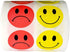 Wootile Yellow Smile Face Happy Stickers and Red Sad Frowny Face Stickers for Teachers 1 Inch Round Smiley Circle Dots 500 Teacher Kids Reward Labels Happy Face Thank You Labels Behavior face Stickers