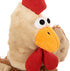 goDog Action Plush Rooster Animated Squeaky Dog Toy, Chew Guard Technology - Brown, One Size