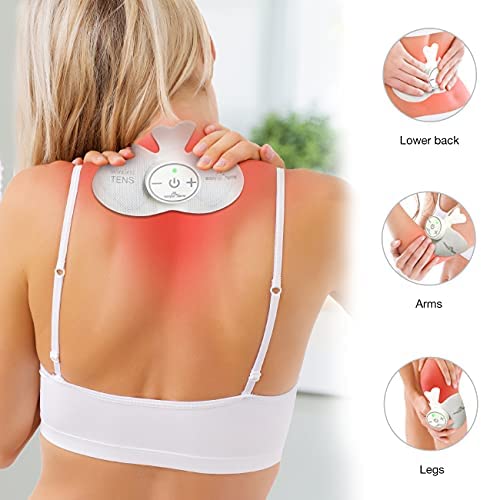 Easy@Home Tens Unit Wireless Electrode Pads Self Stick Carbon Pads, 4 Pack 6.5" x 3" Reusable - Non Irritating Design Pulse Massagers Replacement, 2 Pads per Pack, ETP015