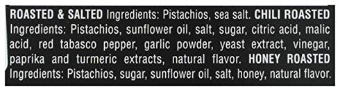 Wonderful Pistachios , No Shell Nuts, Variety Pack (4 bags of Roasted & Salted, 3 bags of Chili Roasted, and 2 bags of Honey Roasted), 9 Count
