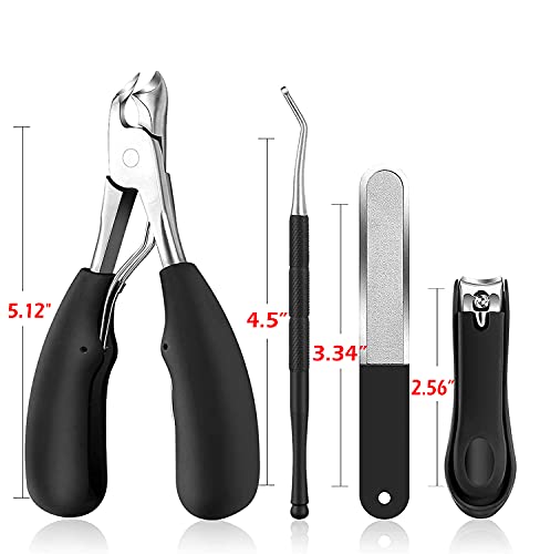 Sharp Toe Nail Clippers, Professional Podiatrist Toenail Clippers for Adult Ingrown Tool, Heavy Duty Toenail Clippers for Seniors Thick Nails, Pedicure Toenail Cutters for Arthritis Diabetic