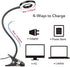 CLOOOUDS 7W Clip on Light, LED Clip On Lamp, USB Reading Book Light, Bed Lamp,Desk lamp, Warm Light and White Light