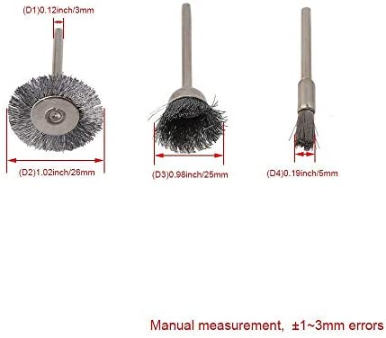 45PC Wire Brushes for Drill Set Stainless Steel Wheel Brushes Dremel Accessories for Rotary Tools - Grinding, Sanding, Polishing