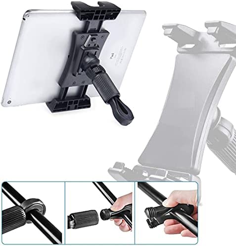 ChargerCity 360º Swivel 1/4-20 Tripod Tablet Smartphone Holder w/Pole Mic Microphone Stand Mount for iPad, iPad Pro, iPad Air, iPad Mini, 2, 3, iPhone, Smartphone 4.7-12.9" Tablets