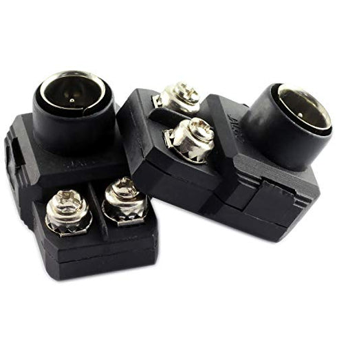 E-outstanding 2PCS Antenna Matching Transformer Connector 300 Ohm to 75 Ohm Quick Push-On Plug UHF VHF FM Converter Adapter