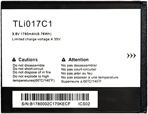 DDONG Replacement Battery for Jitterbug Flip Phone TLi017C1 Battery Repair