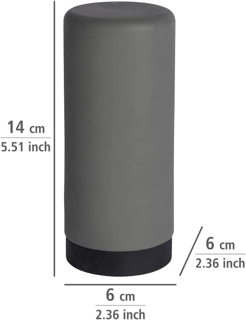 Wenko, Grey Easy Squeez-e Washing, Refillable Dish Liquid and Hand Soap Kitchen and Bathroom, Countertop Dispenser, 2.4 x 2.4 x 5.5 inches