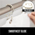 Gorilla Grip Shower Curtain Hooks, Stainless Steel Rust Resistant Easy Install Rings Set of 12, Decorative Liner Ring for Bathroom Hanging Rods, Friction Free Metal Hook, Bath Room Accessory, Nickel