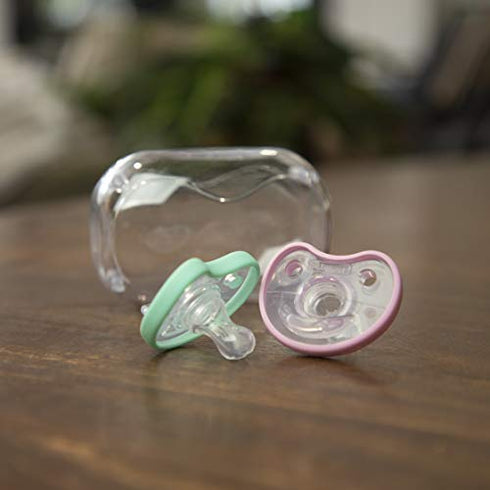 Dr. Talbot's Soft-Flex Orthodontic Pacifiers 0-6 Months, Pink/Aqua, 2 Pack