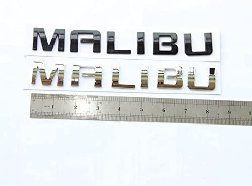 Yoaoo 1x OEM Black Malibu Nameplate Letter Emblem Badge Glossy Alloy for Gm Malibu