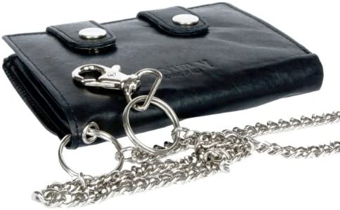 Men's Biker's Wallet Kabana with 18 Inches (45 cm) Long Metal Chain to Hang