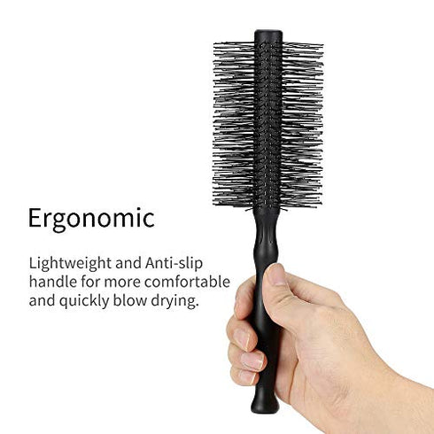 Large Round Hair Brush for Women Blow Drying, Soft Nylon Bristles, 2.5-inch Diameter, Big Round Brush for Blowout, Styling, Curling, Smoothing Medium to Long Wavy, Curly, Thick Hair