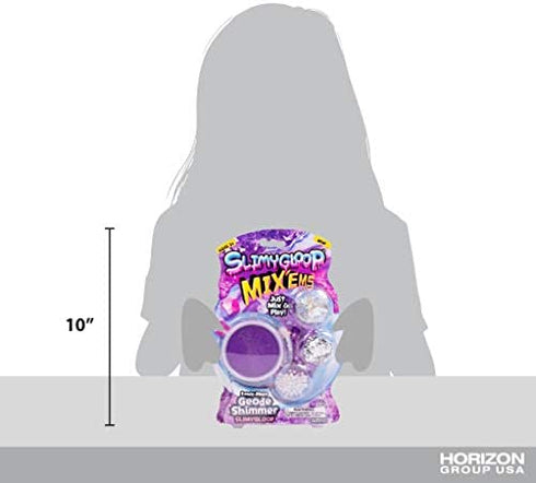 Slimygloop Mix'Ems Geodes, Metallic Slime, Glitter, Crystal Beads, Chunky Beads by Horizon Group USA