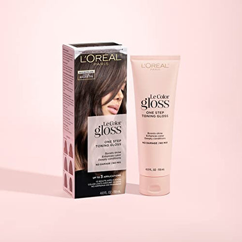 L'Oreal Paris Le Color One Step Toning Hair Gloss, Cool Brunette, 4 Ounce