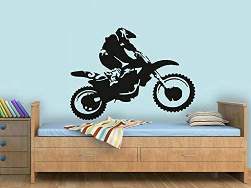 YttBuy Dirt Bike Wall Decals Motocross Decal Motocross Wall Decals Motocross Wall Decal Motocross Decals Dirt Bike Decals for Wall Dirt Bike Wall Sticker for Motocross Bedroom
