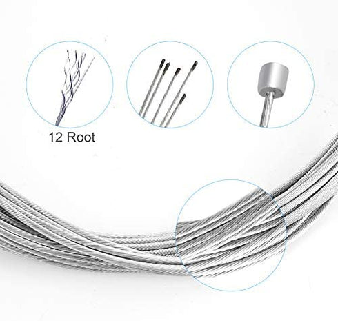 Hapleby 10PCS Premium Bike Shift Cable, Professional Bicycle Shift Wire Kit for Mountain and Road Bicycle, for Free 5 O-Rings, 10 End Ferrules and 20 End Caps