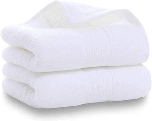 100% Cotton Hand Towels 2 Pack , Salon Thick Bath Hand Towel,Gym Towel 14" x 30", Face Cloth, Soft and Absorbent Washcloths Set for Home Bathroom Hotel (White)€¦