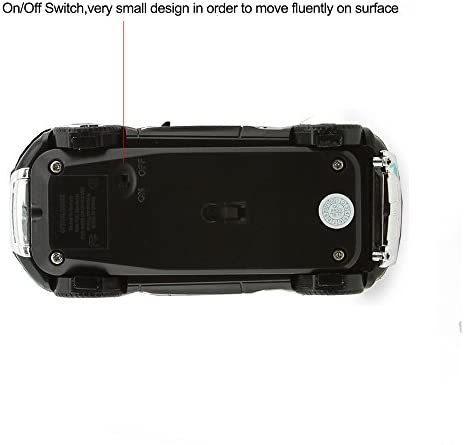 3C Light Car Mouse Wireless 2.4GHz Cool Sport SUV Car Shape Mouse Optical Mice 1600 DPI with USB Receiver Suitable for PC/Computer/Laptop (Black)