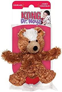 KONG - Plush, Low Stuffing Squeak Teddy Bear Dog Toy -Replacement Squeaker Included- For X-Small Dogs