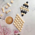 120 PCS Half Wooden Beads, Natural Split Wood Balls, Unfinished Half Round Wood Beads for DIY Projects Crafts (25mm, 20mm)