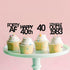 Keaziu 48 Pack Black 40th Birthday Cupcake Toppers Straight Outta 1983 Cupcake Toppers Happy 40th Cupcake Toppers Forty AF Cupcake Toppers 40 Years Birthday Party Decoration | black 1983