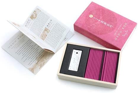 OEDO-KOH - Peony Tree 60 Sticks w/ Incense Holder by NIPPON KODO, Japanese Quality Incense