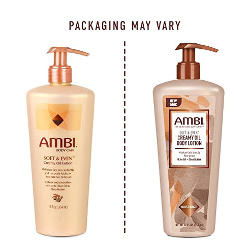 Ambi Skincare Soft & Even Creamy Oil Lotion, Shea Butter, 12 Ounce