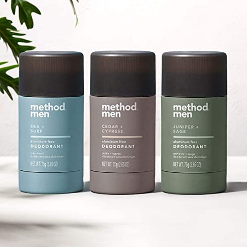 Method Men Aluminum Free Deodorant, Sea + Surf, 2.65 oz, 2.65 Fl oz