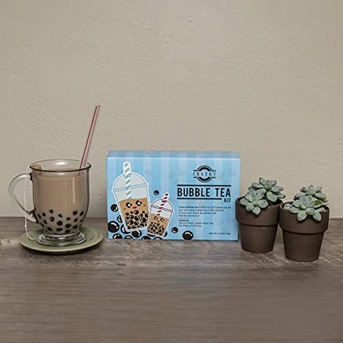 Crafky DIY Bubble Tea Kit, Complete with Boba Tapioca Pearls, Straws, and DIY Tea Bags Premium Bubble Tea Gift Set