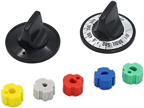 AMI PARTS Electric Range Burner Knob Kit KN002 RKE Universal Electric Range Oven Knob Handle Kit Compatible with Whirlpool Gas Stove Replace TJKN002&RK103.