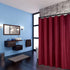 Biscaynebay Quality Fabric Shower Curtain Liners 72 Inch by 72 Inch, Burgundy Water Resistant Bathroom Curtains Rust Resistant Grommets & Weighted Bottom Hem Machine Washable