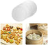 MOTZU 80 Pack 4 1/3 inches Air Fryer Lining, Bamboo Steamer Liner, Pre-Cut Non-Stick Parchment Paper Sheets for Separating Frozen Patty, Steaming Basket, Baking, Cooking Fried Food, Tortilla Press