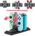Controller Charger Dock for Nintendo Switch, 6 in 1 Charging Station for Nintendo Switch Joy-Con Controllers and Pro Controllers Black
