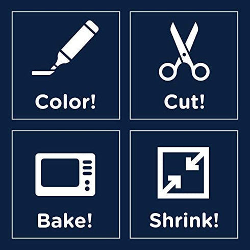 Shrinky Dinks Creative Pack, 25 Sheets Crystal Clear, Kids Art and Craft Activity Set, by Just Play