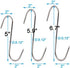 RJWKAZ Meat Hooks S-Hooks Stainless Steel Poultry Hook Butcher Hook Hanging Drying BBQ Grill Cooking Smoker Hook Tool (6.7 Inch-6 Pack)