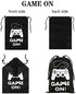 AhlsenL 24 Pack Video Game Party Supplies Gaming Party Bags Drawstring Bags Gaming Party Decorations for Kids Video Game Themed Birthday Party (Game ON!)