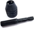 0.3-6.5mm Keyless Drill Chuck Conversion Tool,Adapter? 3-Jaw Drill Chuck Screwdriver Adapter with Quick-change 1/4" Hex Shank?1pcs black