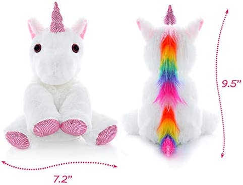 ORIENTAL CHERRY Unicorn Stuffed Animal - Talking Unicorn Interactive Toys - Christmas Birthday Gifts for Girls Teens Kids Age 4 5 6 7 8 9 10 Preschool Kindergarten