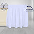 PureFit Wrap Around Ruffled Bed Skirt with Adjustable Elastic Belt - 18 Inch Drop Easy to Put On, Wrinkle Free Bedskirt Dust Ruffles, Bed Frame Cover for Queen, King and C-King Size Beds, White