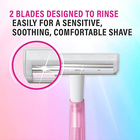 BIC Silky Touch Women's Twin Blade Disposable Razor, 10 Count - Pack of 4 (40 Razors)