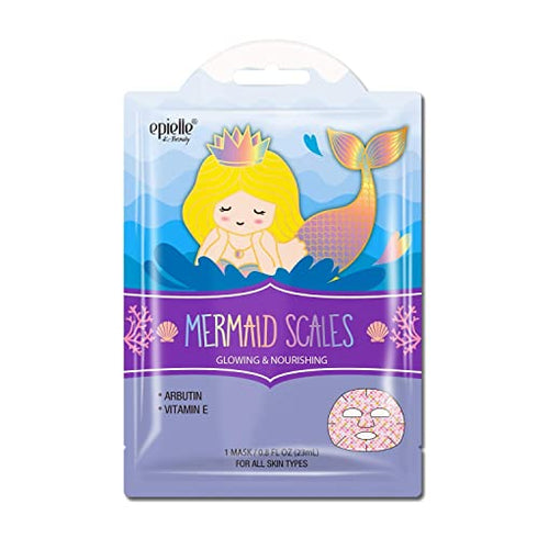Epielle Character Sheet Masks | Animal Spa Mask | Dalmatian, Zebra, Cat, Shark, Narwhal, Mermaid Scale | (Pack of 6) | Birthday Gift, Spa Day, Stocking Stuffers