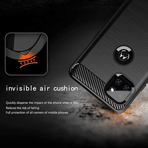 Osophter for Moto One 5G Ace Case Shock-Absorption Flexible TPU Rubber Protective Cell Phone Cover for Motorola Moto One 5G UW Ace(Black)