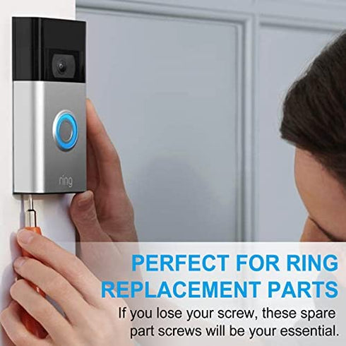 Ring Doorbell Security Screws Bolts Replacement with Screwdriver, T6 Torx Head ring safety screws, 2Pack